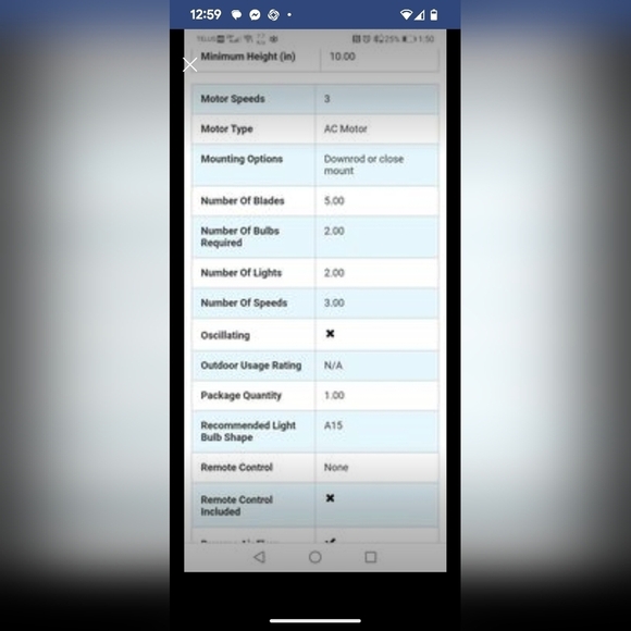 Harbour breeze 44 inch fan fixture. New in box, with lifetime warranty. - Picture 8 of 8